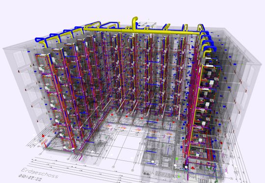 (Die verschiedenen Fachmodelle lassen sich schon während der laufenden Planung zusammenführen, prüfen und entsprechend anpassen.  Foto: Plansite)