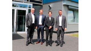 Neuer Vorstand für VDMA-Arbeitsgemeinschaft Laser & Co! Von links: Dr. Christoph Ullmann von  Laserline (Vorsitzender), Dr. Stefan Ruppik von Coherent (Stellvertretender Vorsitzender), Dr. Sven Breitung vom VDMA und Nikolas Meyer von Emag Lasertec. Hier noch mehr dazu ... (Bild: VDMA)