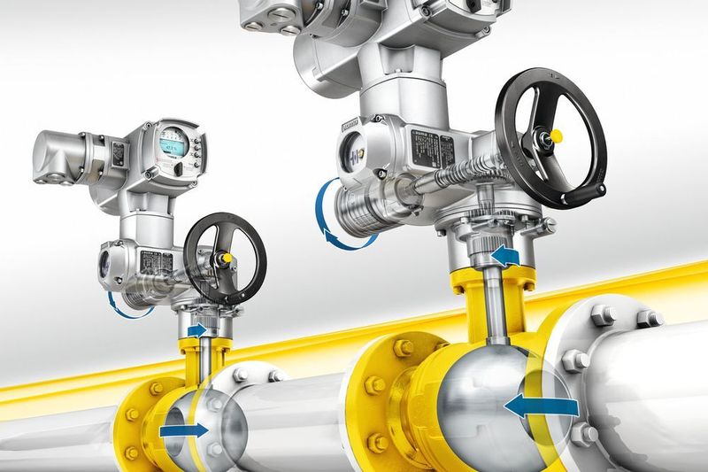 Funktion eines Stellantriebs SQEx mit Klappe (Auma)