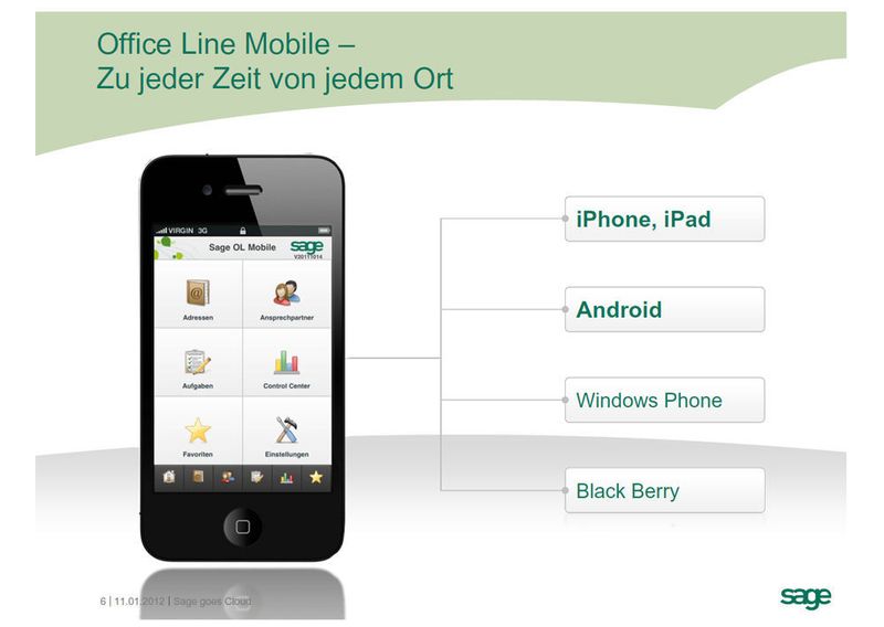 Sage Office Line Mobile künftig auch für alle mobilen Endgeräte. (Archiv: Vogel Business Media)