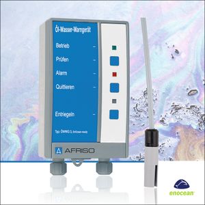 Das Öl-Wasser-Warngerät ÖWWG 3 mit En-Ocean-Funk von Afriso lässt sich einfach in die Gebäudeautomation einbinden und dann über einen PC, ein Smartphone oder ein Tablet komfortabel und ortsunabhängig steuern. Eine permanente Lecküberwachung aus der Ferne ist hierdurch möglich.