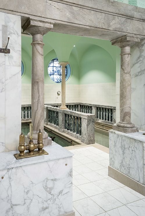 (Das römisch-irische Dampfbad wurde als Symbol des deutschen Gesundheits- und Hygienebestrebens des frühen 20. Jahrhunderts komplett restauriert. Bild: Cyrille Weiner)