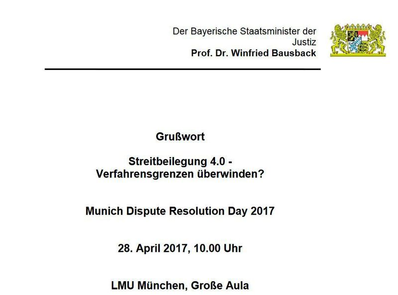 Auch die bayerische Justiz ist sehr einfallsreich im Erfinden neuer Wortschöpfungen. In seinem Grußwort 