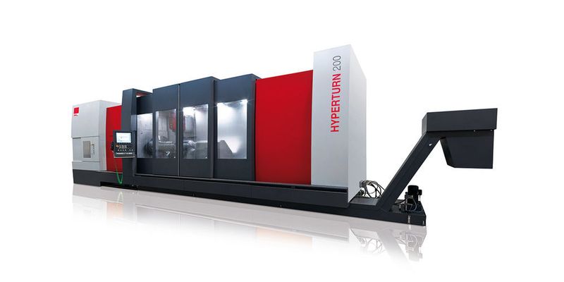 Neu bei Emco: Das neue Hochleistungs-Dreh-Fräszentrum Hyperturn 200 Powermill für die präzise Komplettbearbeitung grosser Werkstücke bis zu 1000 mm Drehdurchmesser. (Bild: Emco)