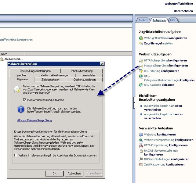 Abbildung 5: In den Firewall-Einstellungen müssen unter Umständen Konfigurationen vorgenommen werden, damit die Kommunikation zwischen Exchange und Office 365 funktioniert. (Bild: Joos)
