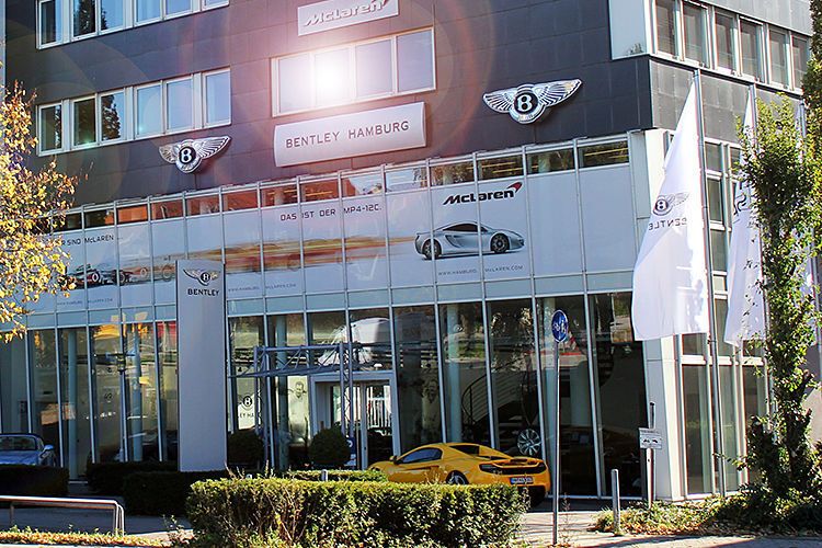Der Bentley-Standort der Kamps-Gruppe in Hamburg ist vom Hersteller zweifach ausgezeichnet worden. (Foto: Kamps)