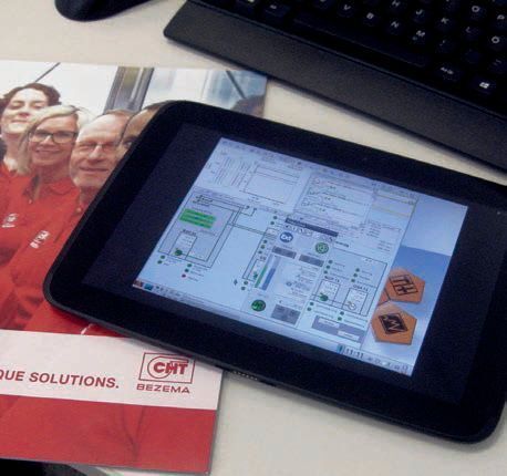 As early as the test phase, CHT technicians were able to view data from B&R process control system remotely via table. (B&R Industrial Automation)