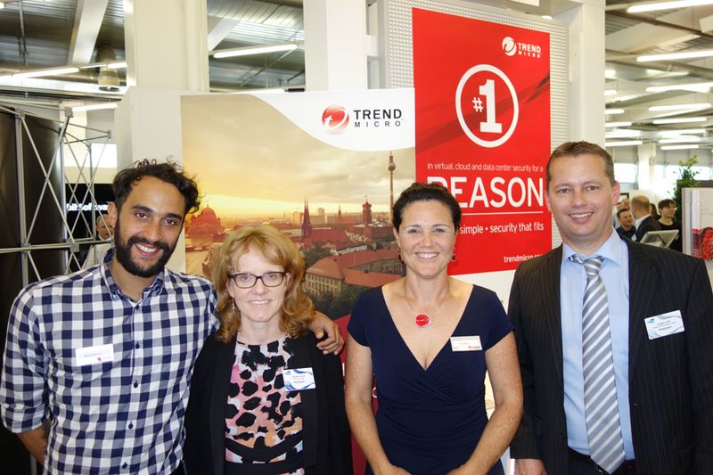 Das Trend-Micro-Team (v. l.): Miguel Ramirez, Claudia Loche, Ciara Feeny und Jürgen Kröll, Ingram Micro (Bild: IT-BUSINESS)