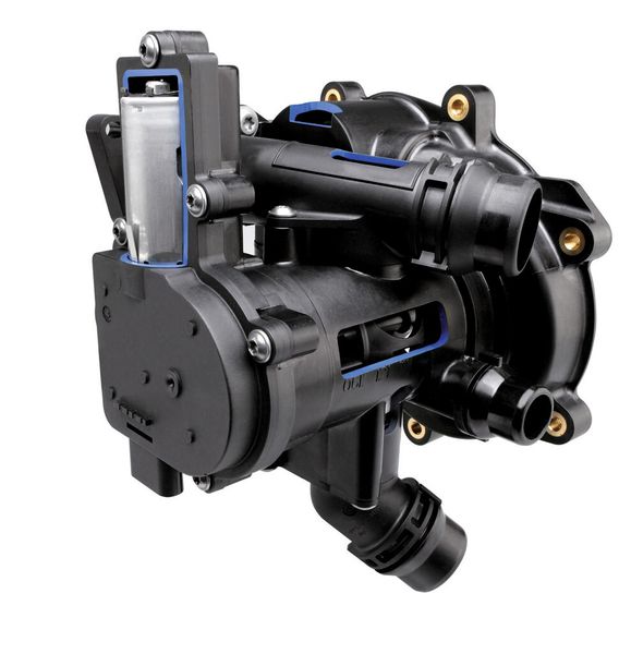 Das Thermomanagement-Modul ermöglicht das schnelle Erreichen der optimalen Motor-Betriebstemperatur sowie eine präzise Steuerung des Temperaturhaushalts auch für weitere Komponenten. (Bild: Schaeffler)