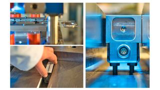Smart Notch—robust and highly precise, smartNOTCH measures the smallest elastic deformations of the T-slots of a press during operation. This allows processes to be monitored and errors to be detected. (Image:Fraunhofer IWU)