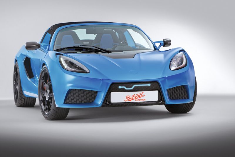 Der elektrische Supersportwagen SP.01 von Detroit Electric: Angetrieben wird er von einem 150-kW-Elektromotor (Detroit Electric)