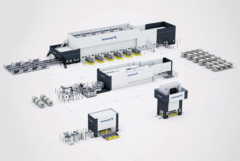 Im „Smart Press Shop“ versammelt Schuler seine Lösungen zur Vernetzung und Digitalisierung der Umformtechnik. (Schuler)
