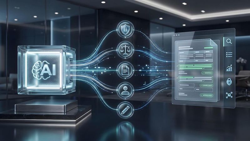 Zwischen Nutzen und Risiko: Unternehmen müssen den Einsatz von KI und Machine Learning zunehmend mit klaren Regeln für Daten, Sicherheit und Governance verbinden.(Bild:  © abusuhail – stock.adobe.com / KI-generiert)
