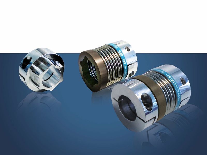 Die steckbaren, torsionssteifen Metallbalgkupplungen sind in vielen Baugrößen erhältlich. (Bild: KBK Antriebstechnik)