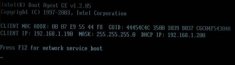 Abbildung 2 : PXE-Boot auf einem Netzwerkklient (Archiv: Vogel Business Media)