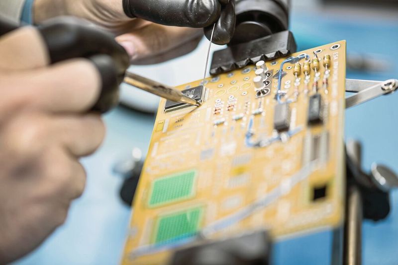 Précision, dextérité, concentration et rigueur sont indispensables pour les opérateurs et contrôleurs de liaisons électriques. (Source : Technopôle Sainte Croix)