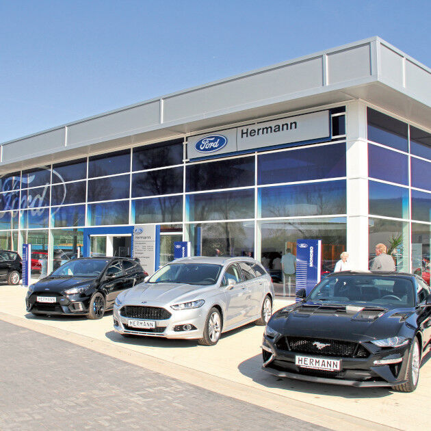 Die Hermann-Gruppe hat in den letzten Jahren das Standbein Ford aufgebaut – im Bild der im April 2018 eröffnete Ford-Store in Einbeck.