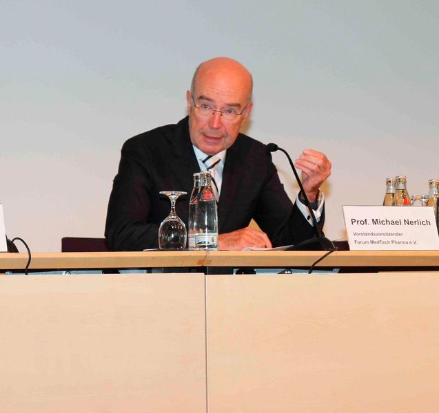 Prof. Dr. Michael Nerlich, Vorstandsvorsitzender Forum Medtech Pharma: „Wir spüren, dass die Akteure des Gesundheitswesens und der Industrie Bedarf an einer jährlichen Plattform für den Austausch haben.“ (Reinhardt / Devicemed)