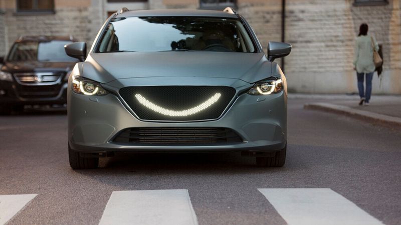 Das lächelnde Auto ist eine Idee des Zulieferers Semcon. (Bild: Semcon)