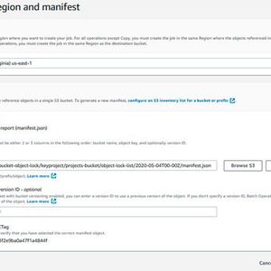 Region und Manifest auswählen.(Bild:  Amazon)