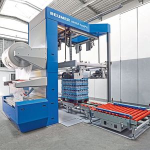 Der Beumer stretch hood A lässt sich einfach, intuitiv und sicher bedienen.(Bild:  Beumer Group GmbH & Co. KG)