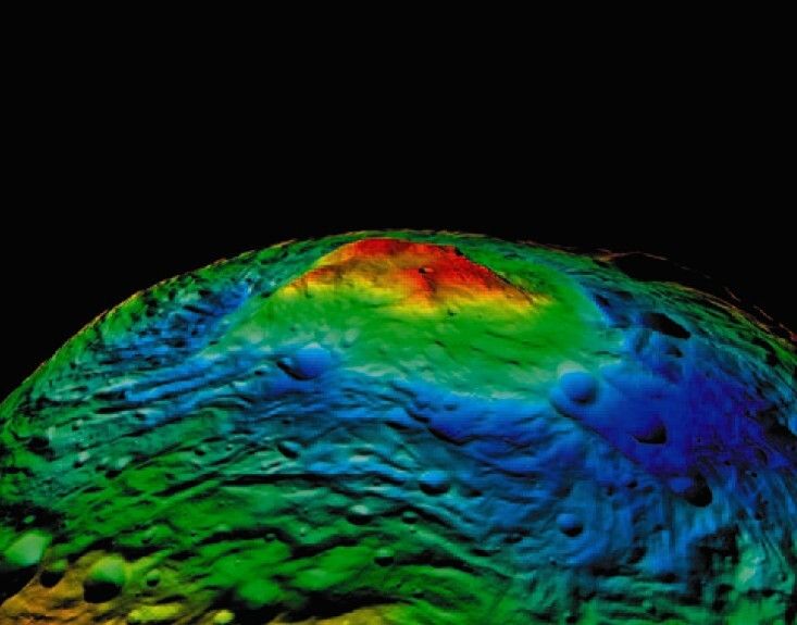 Die Raumsonde Dawn am Asteroiden Vesta (Bild: DLR)