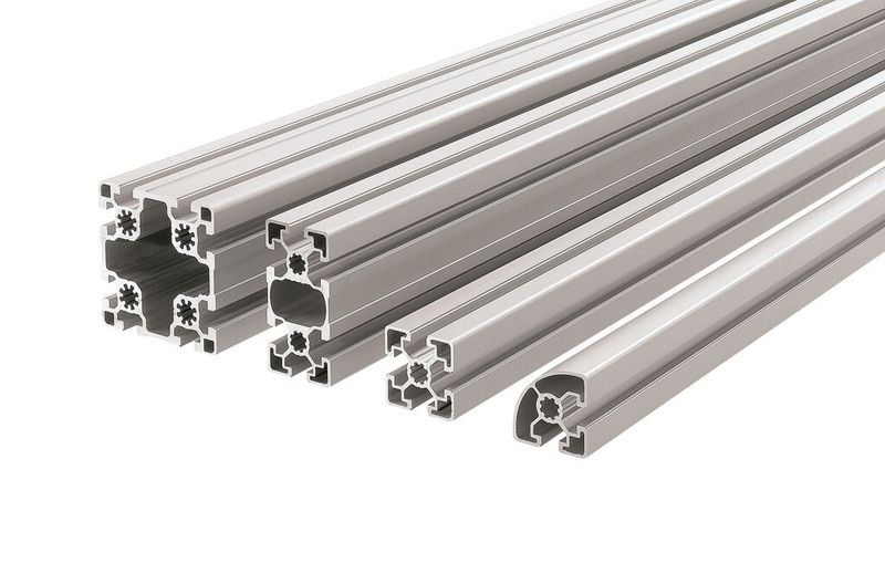 Mechanik-Grundelemente (MGE) von Rexroth: Mit dem größten Profilbaukasten weltweit, bestehend aus über 100 Strebenprofilen, lassen sich die verschiedensten Aufgaben lösen. (Bild: Bosch Rexroth)