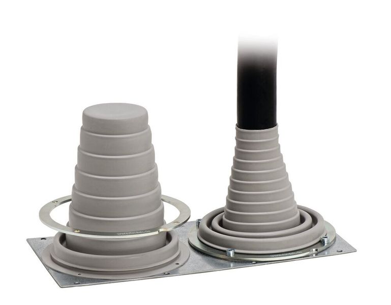 Die Kabeldurchführungstülle KEL-Ultra flex ist für größere Leitungen oder Wellschläuche mit einem Durchmesser von 25 mm bis 115 mm ausgelegt. (Icotek)