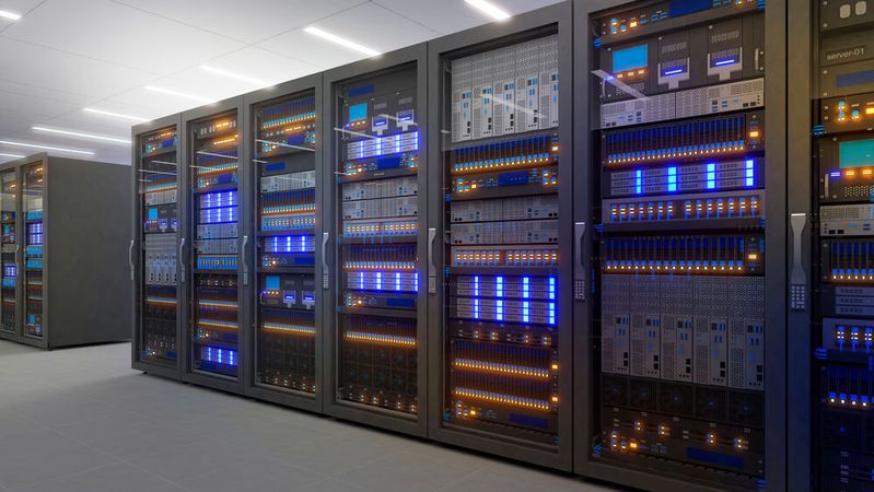 This article describes 12V, 48V, 400V, and 800V rack-level distribution voltage in data centers. (Source: ©  oselote - stock.adobe.com)