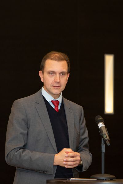 Prof. Dr. Ulli Christian Meyer, Oberbürgermeister von Mittelstadt St. Ingbert und ehemaliger CIO des Saarlands, analysierte Fragen der digitalen Daseinsvorsorge (Gaby Ahnert – Eventfotograf)