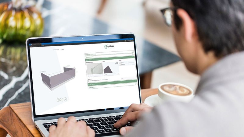 Online-Konfiguratoren von Glas Trösch ermöglichen eine intuitive Planung von Glaslösungen in Echtzeit direkt im Browser. (Bild:  Glas Trösch)