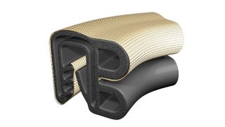 Kombi-Dichtung mit leitfähigem Textil zum Aufstecken. (Infratron)