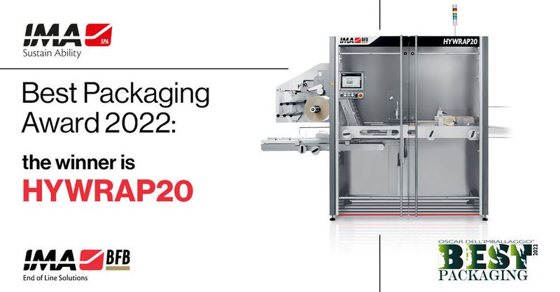 The Hywrap20 is an overwrapping machine designed to meet medium-high speed requirements and to guarantee high quality wrapping.  (Ima)