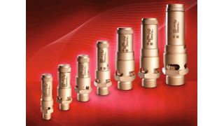 Bild 1: Hochleistungs-Sicherheitsventile für Pressluft, die speziell für den Einsatz in Kompressoren konzipiert wurden.  (Bild: Goetze)