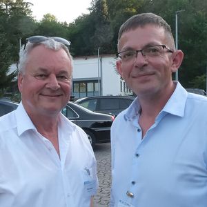 Uwe Schmidt, Innung Sachsen/West, Chemnitz und Martin Scheidewig, Innung Ostthüringen(Bild:  Zietz – VCG)