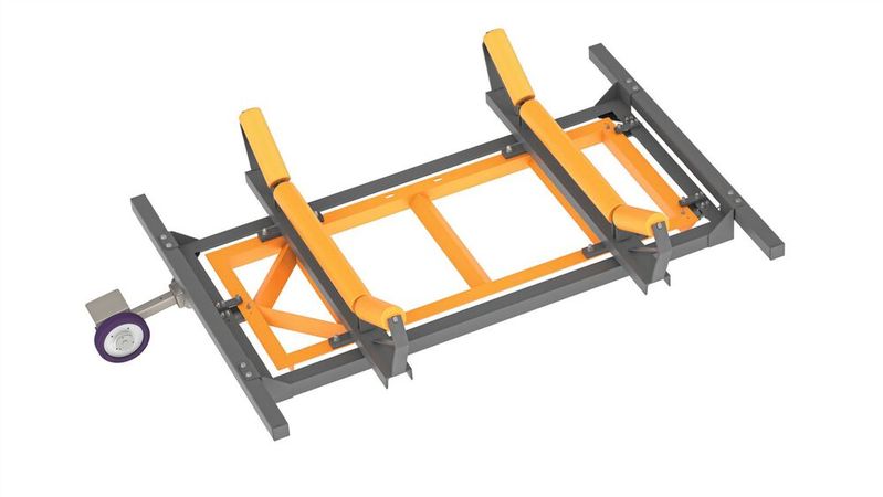 Die Bandwaage zeichnet sich durch eine torsionsfreie Konstruktion aus und lagert auf drei Edelstahl-Wägezellen.(Bild:  Messtechnik Sauerland)