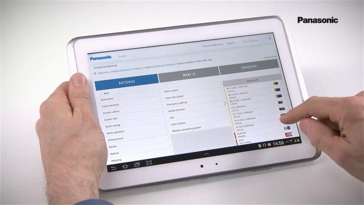 Hilft bei der Batterie-Suche: die Panasonic Battery Finder App gibt es nun auch für Smartphones, Tablets, Laptops und Desktops (Bild: Panasonic Industrial Devices)