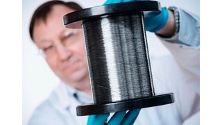 It looks like a typical roll with a lot of wire wound around it. However, this wire was manufactured using novel poly lubricants. Read here what attractive advantages these innovative lubricants bring into play in the cold forming of metals... (Image:Fraunhofer IAP / K. Stein)