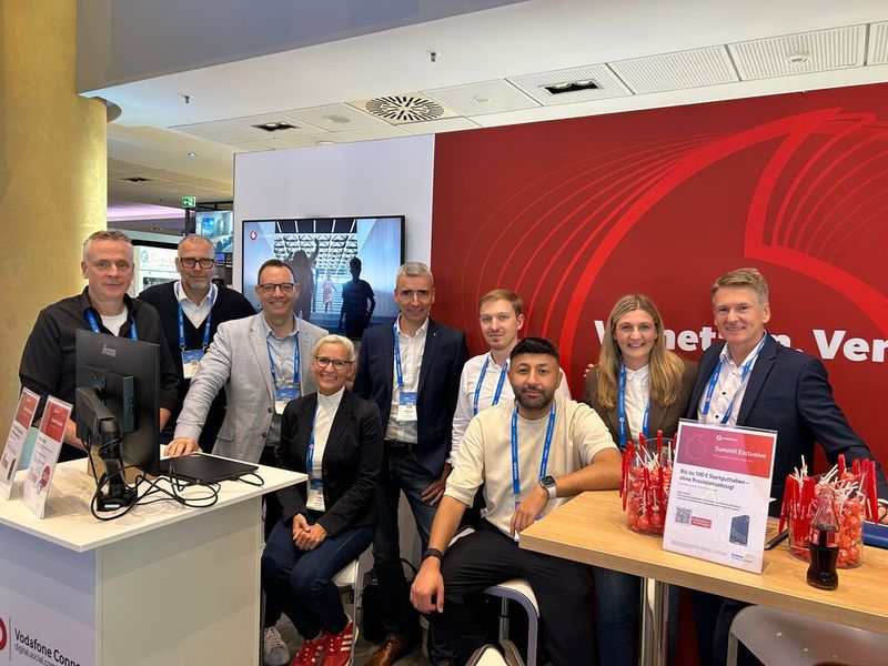 Mit einer großen Truppe war auch Vodafone beim Summit vertreten.  (Bild: Vogel IT-Medien)