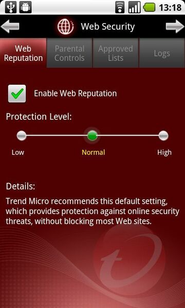 ... blockiert Trend Micros Android App dank Web Reputation auch ... (Archiv: Vogel Business Media)