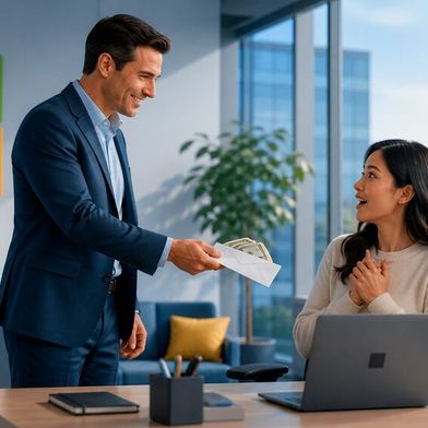 Auch Microsoft versucht derzeit, seine Kosten im Rahmen zu halten. Deshalb bietet der Software-Gigant nun einem großen Teil seiner Belegschaft eine Abfindung an, damit der Konzern sich schlanker aufstellen kann ... (Bild: KI-generiert)