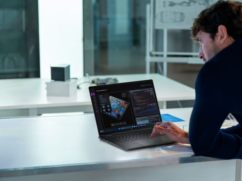HP ist mit dem Omnibook 16 im Reigen der RTX-Spark-Notebooks dabei. Es ist ebenfalls ein 16-Zoll-Gerät mit OLED-Display. Für eine bessere Bedienung setzt der Hersteller ein haptisches Touchpad ein. (Bild: HP)