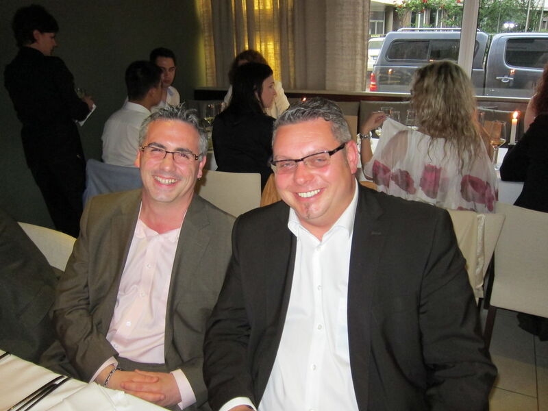 Gourmet-Freunde unter sich: Andreas Pokorny (Littlebit) und Michael Renz (Tech Data, r.). (Besa Agaj)