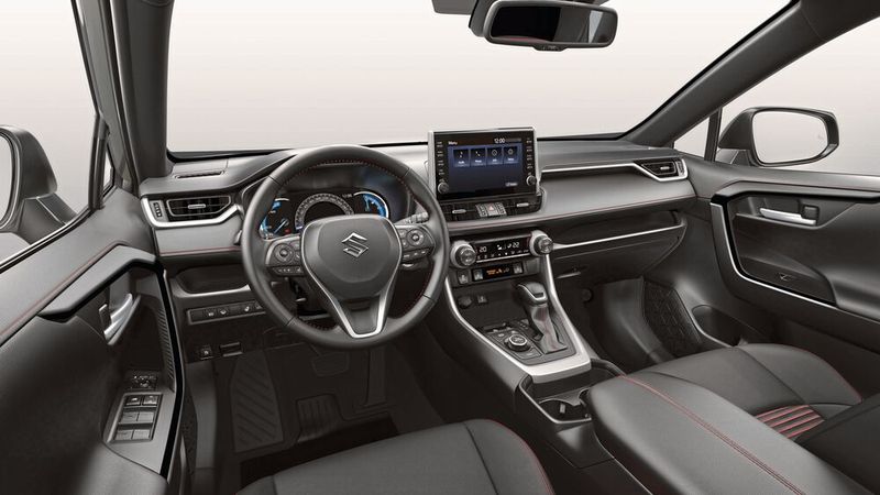 Das Interieur des Across entspricht weitgehend dem des Toyota RAV 4. (Bild: Suzuki)