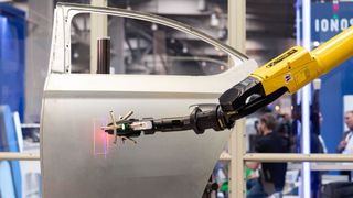 Messtechnik war eines von vielen Themen auf der Hannover Messe 2023; wie am Stand von Hexagon Metrology Services. (Bild: Rainer Jensen/Deutsche Messe)