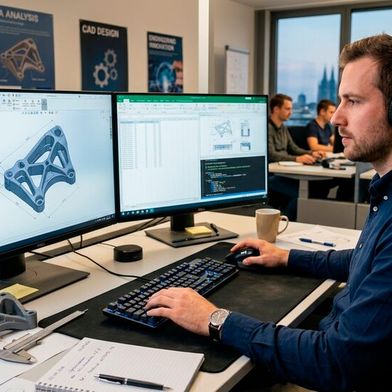 In nur vier Tagen bildet das Fraunhofer FIT Fach- und Führungskräfte zum zertifizierten Design Thinking Practitioner aus. Die praxisnahe Weiterbildung vermittelt dabei menschzentrierte Innovationsmethoden. Lesen Sie hier, wie das geht ...  (Bild: KI-generiert)