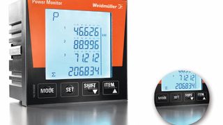 Der Power Monitor von Weidmüller erfasst selbst kleinste Leistungen, beispielsweise von Geräten im Stand-by-Modus. Detail: Die großen Tasten gestatten eine sichere Navigation im Menü. (Weidmüller)