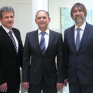 Gemeinsamer Auftritt: Günther Zimmer, geschäftsführender Gesellschafter,  Achim Gauß, Geschäftsführer,  Martin Zimmer, geschäftsführender Gesellschafter