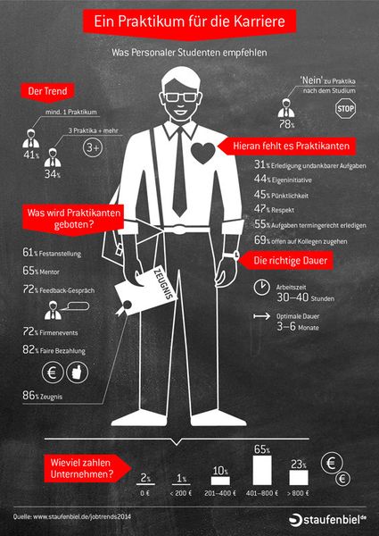 Die Infografik zeigt: was gezahlt, was gefordert und was geboten wird. (Grafik: http://www.staufenbiel.de/jobtrends2014)