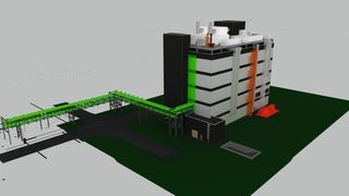 3D-Darstellung der Lipid-Produktionsanlage von Evonik in Lafayette, USA (Bild: Evonik Industries)